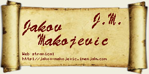 Jakov Makojević vizit kartica